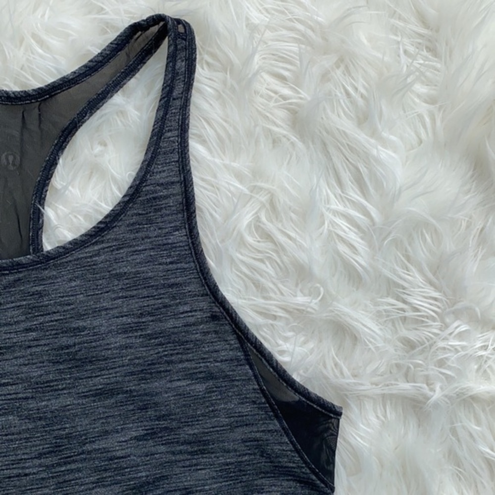 Lululemon | Gray Mesh Back Tank Top - Picture 4 of 14
